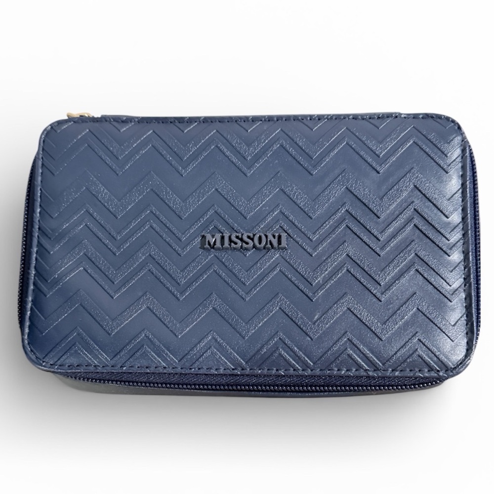 Missoni Navy Chevron Delta One Travel Case
